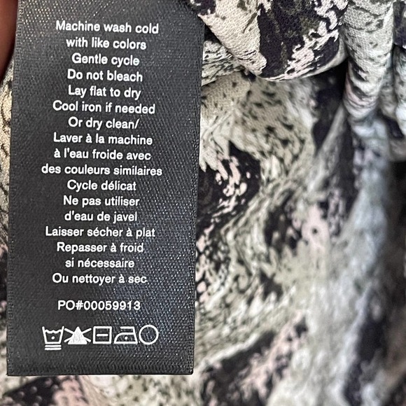 Rag & Bone Tan Snake Poppy Draped Mini Dress Long Sleeve Women's Size M NWT - Picture 7 of 11